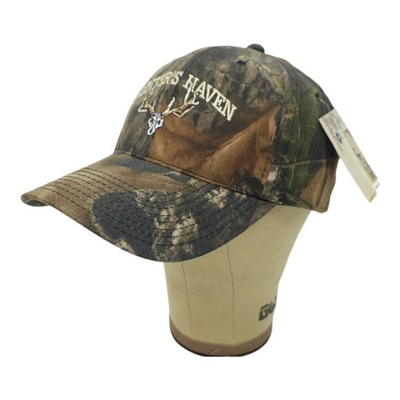 Hunters Haven Mossy Oak Camo Snapback Cap Trucker Baseball Hunting Logo Hat NEW - Picture 2 of 14